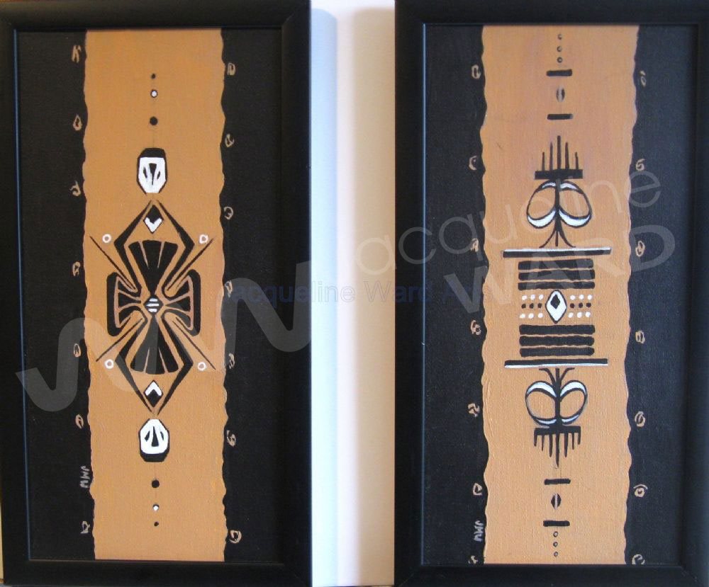 African Panels Acrylic on Canvas